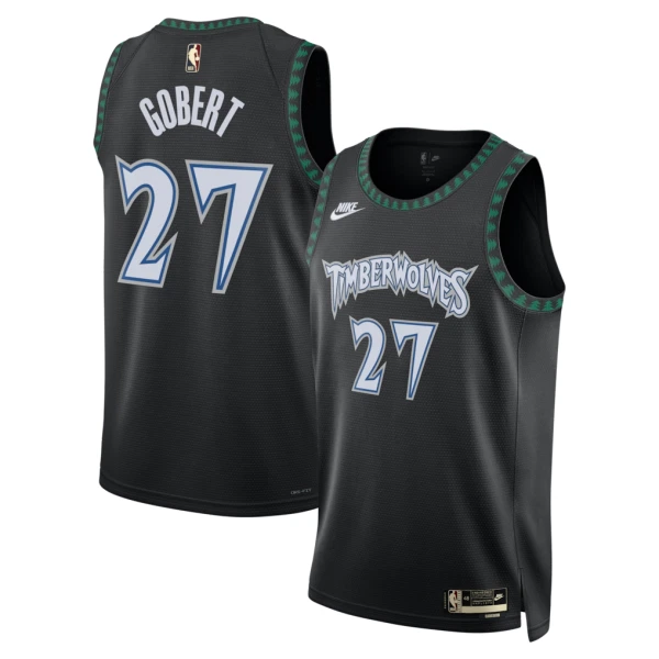 Camiseta Minnesota Timberwolves Rudy Gobert Classic Edition 2025-26 Negro Swingman para Hombre