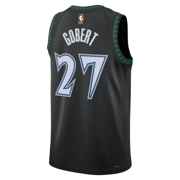 Camiseta Minnesota Timberwolves Rudy Gobert Classic Edition 2025-26 Negro Swingman para Hombre