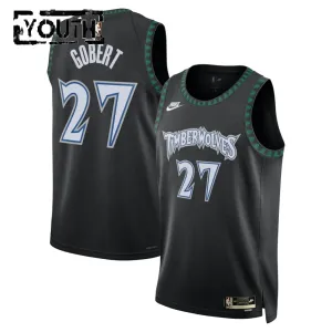 Camiseta Minnesota Timberwolves Rudy Gobert Classic Edition 2025-26 Negro Swingman para Niño Camiseta Minnesota Timberwolves Rudy Gobert Classic Edition 2025-26 Negro Swingman para Niño