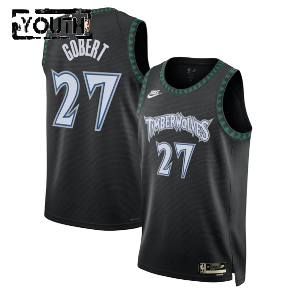 Camiseta Minnesota Timberwolves Rudy Gobert Classic Edition 2025-26 Negro Swingman para Niño