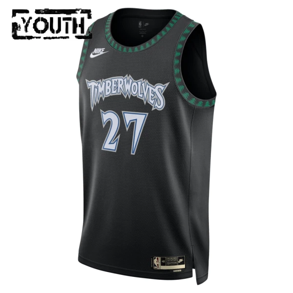 Camiseta Minnesota Timberwolves Rudy Gobert Classic Edition 2025-26 Negro Swingman para Niño