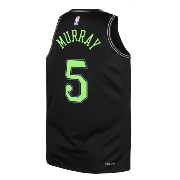 Camiseta New Orleans Pelicans Dejounte Murray City Edition 2025-26 Negro Swingman para Hombre