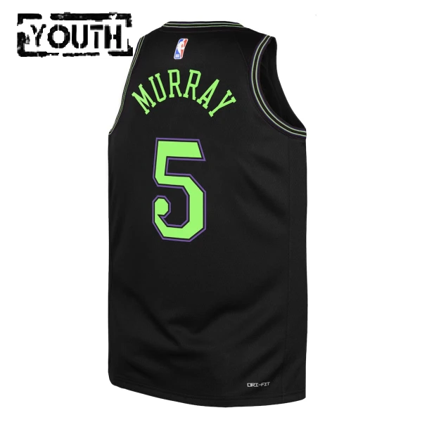 Camiseta New Orleans Pelicans Dejounte Murray City Edition 2025-26 Negro Swingman para Niño