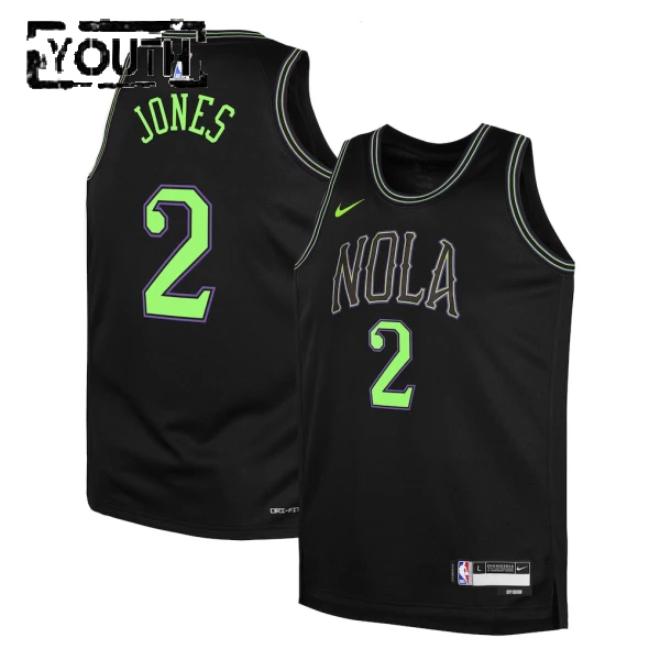 Camiseta New Orleans Pelicans Herbert Jones City Edition 2025-26 Negro Swingman para Niño
