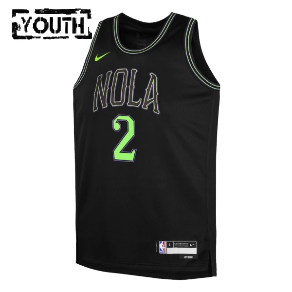 Camiseta New Orleans Pelicans Herbert Jones City Edition 2025-26 Negro Swingman para Niño