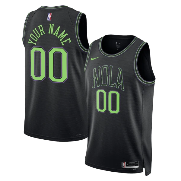Camiseta New Orleans Pelicans Personalizada City Edition 2025-26 Negro Swingman para Hombre