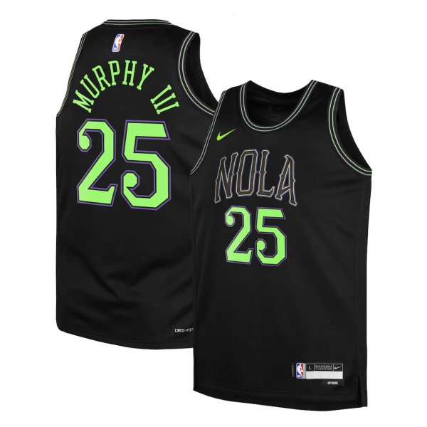 Camiseta New Orleans Pelicans Trey Murphy III City Edition 2025-26 Negro Swingman para Hombre