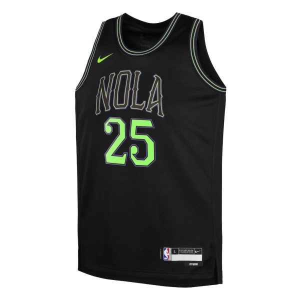 Camiseta New Orleans Pelicans Trey Murphy III City Edition 2025-26 Negro Swingman para Hombre