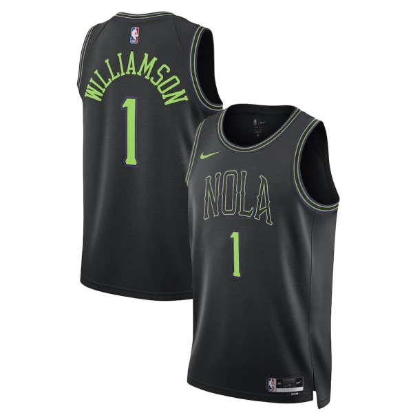 Camiseta New Orleans Pelicans Zion Williamson City Edition 2025-26 Negro Swingman para Hombre