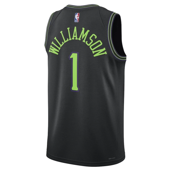 Camiseta New Orleans Pelicans Zion Williamson City Edition 2025-26 Negro Swingman para Hombre
