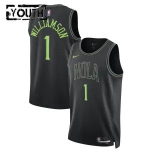 Camiseta New Orleans Pelicans Zion Williamson City Edition 2025-26 Negro Swingman para Niño Camiseta New Orleans Pelicans Zion Williamson City Edition 2025-26 Negro Swingman para Niño