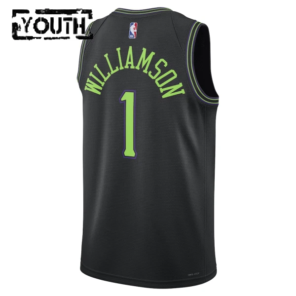 Camiseta New Orleans Pelicans Zion Williamson City Edition 2025-26 Negro Swingman para Niño