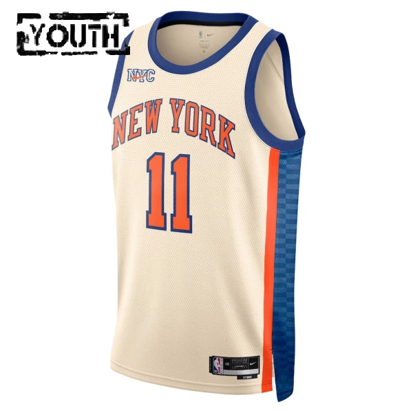 Camiseta New York Knicks Jalen Brunson City Edition 2025-26 Blanco Swingman para Niño
