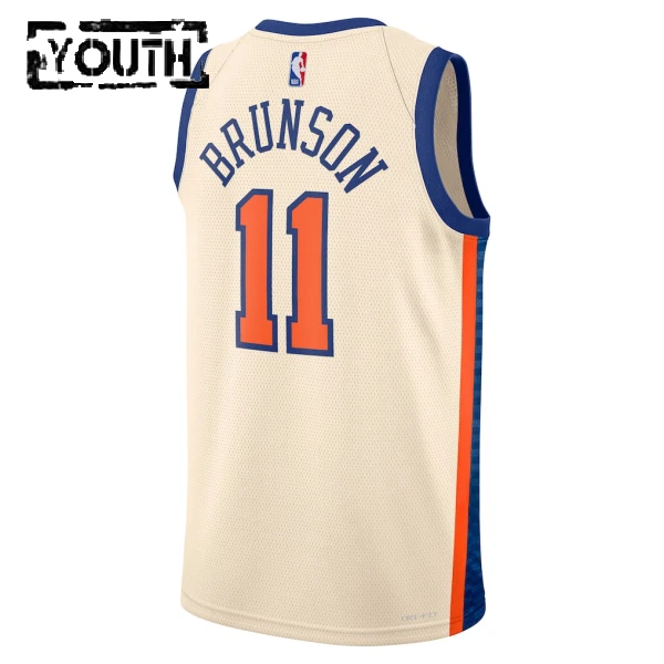 Camiseta New York Knicks Jalen Brunson City Edition 2025-26 Blanco Swingman para Niño