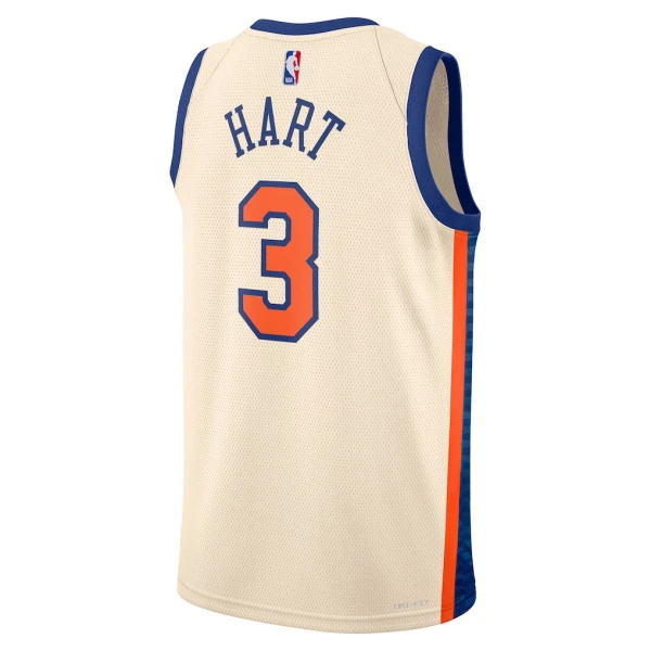 Camiseta New York Knicks Josh Hart City Edition 2025-26 Blanco Swingman para Hombre