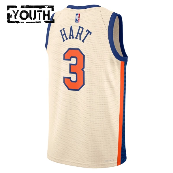 Camiseta New York Knicks Josh Hart City Edition 2025-26 Blanco Swingman para Niño