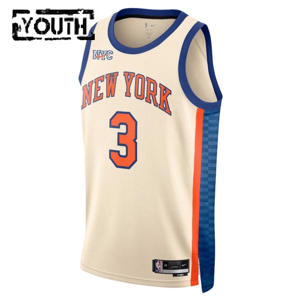Camiseta New York Knicks Josh Hart City Edition 2025-26 Blanco Swingman para Niño
