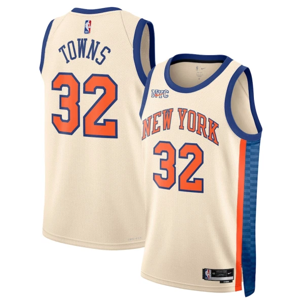 Camiseta New York Knicks Karl Anthony Towns City Edition 2025-26 Blanco Swingman para Hombre Camiseta New York Knicks Karl Anthony Towns City Edition 2025-26 Blanco Swingman para Hombre
