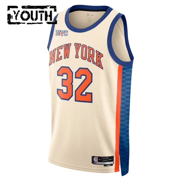 Camiseta New York Knicks Karl Anthony Towns City Edition 2025-26 Blanco Swingman para Niño