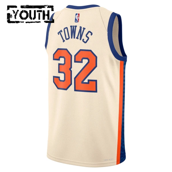 Camiseta New York Knicks Karl Anthony Towns City Edition 2025-26 Blanco Swingman para Niño