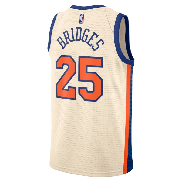 Camiseta New York Knicks Mikal Bridges City Edition 2025-26 Blanco Swingman para Hombre