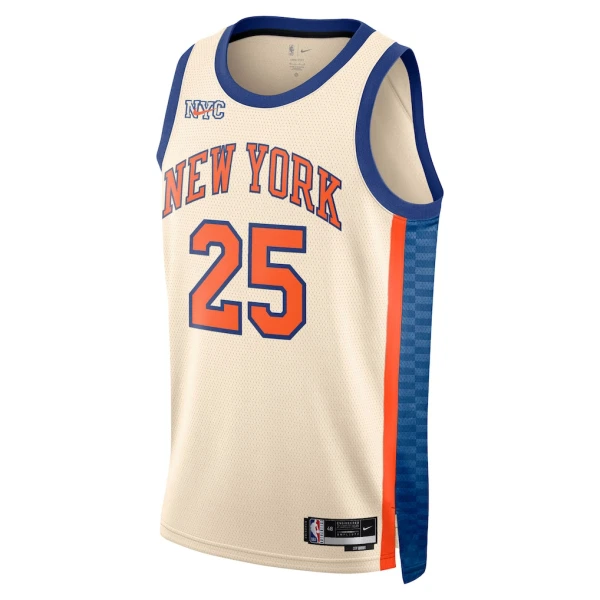 Camiseta New York Knicks Mikal Bridges City Edition 2025-26 Blanco Swingman para Hombre