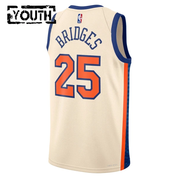 Camiseta New York Knicks Mikal Bridges City Edition 2025-26 Blanco Swingman para Niño