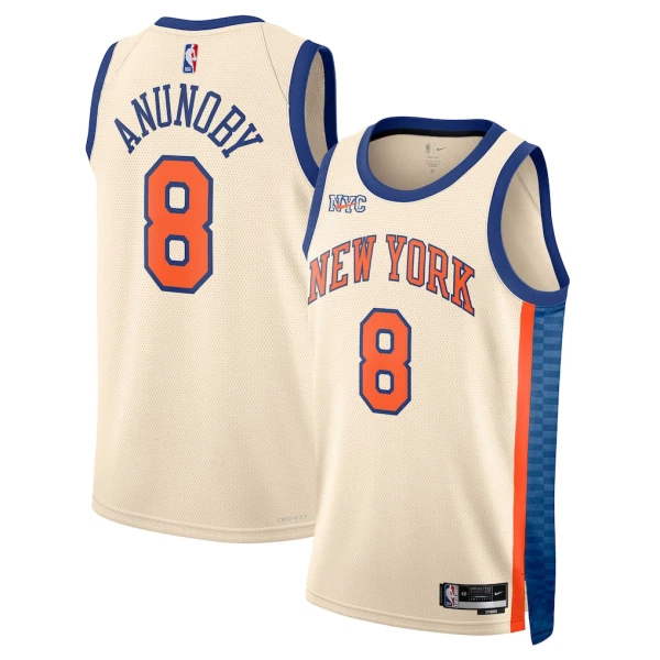 Camiseta New York Knicks Og Anunoby City Edition 2025-26 Blanco Swingman para Hombre