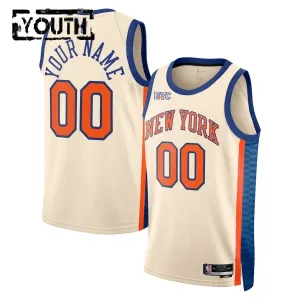 Camiseta New York Knicks Personalizada City Edition 2025-26 Blanco Swingman para Niño Camiseta New York Knicks Personalizada City Edition 2025-26 Blanco Swingman para Niño
