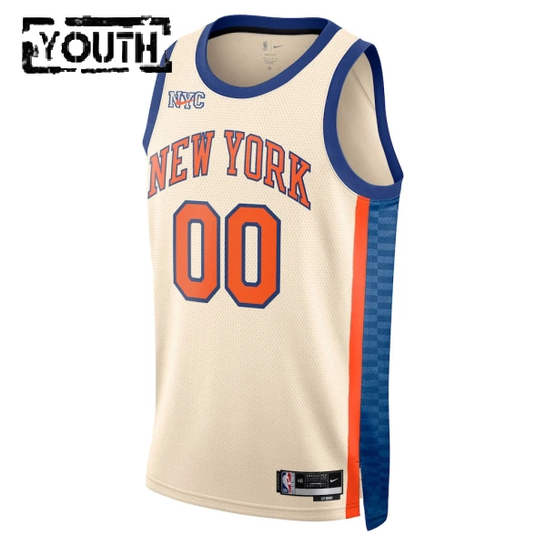 Camiseta New York Knicks Personalizada City Edition 2025-26 Blanco Swingman para Niño