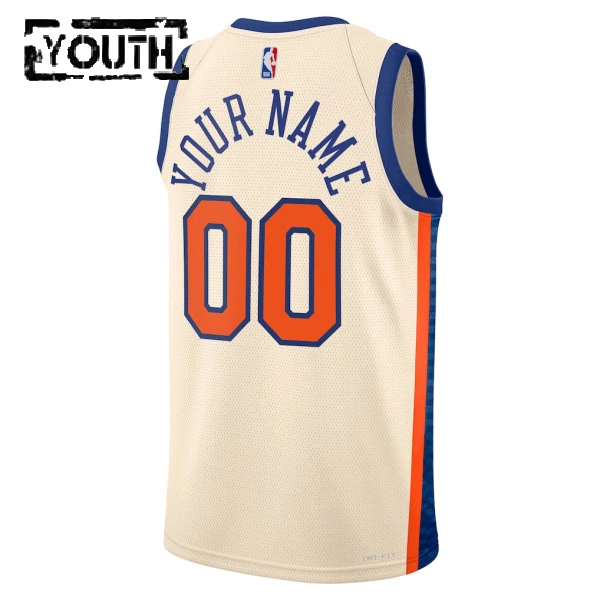 Camiseta New York Knicks Personalizada City Edition 2025-26 Blanco Swingman para Niño