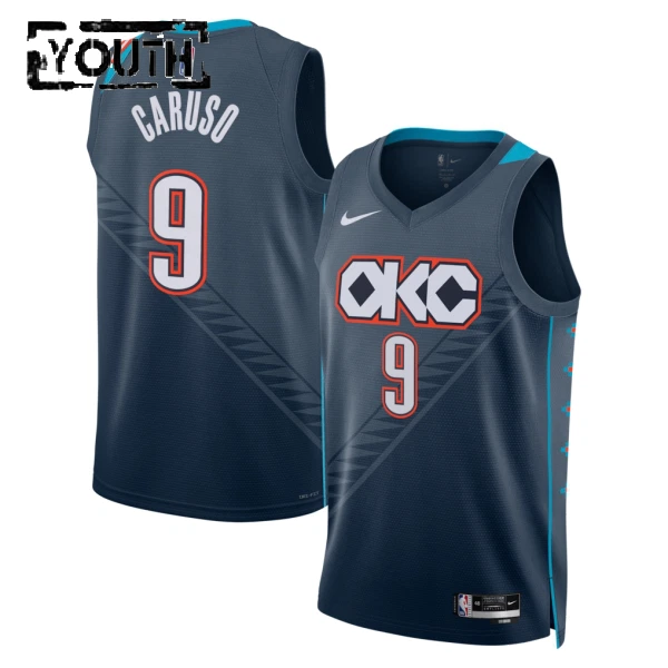 Camiseta Oklahoma City Thunder Alex Caruso City Edition 2025-26 Negro Swingman para Niño
