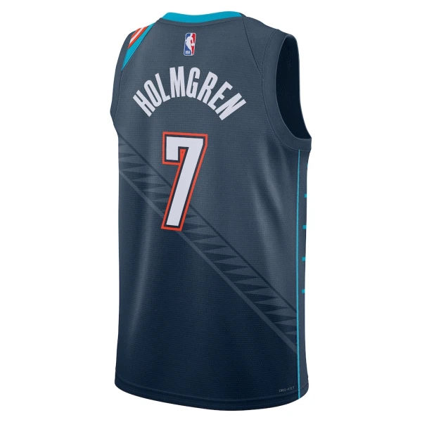 Camiseta Oklahoma City Thunder Chet Holmgren City Edition 2025-26 Negro Swingman para Hombre