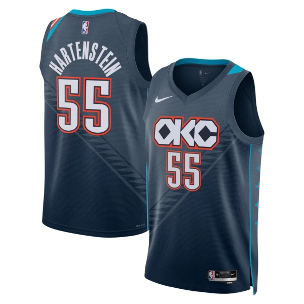 Camiseta Oklahoma City Thunder Isaiah Hartenstein City Edition 2025-26 Negro Swingman para Hombre