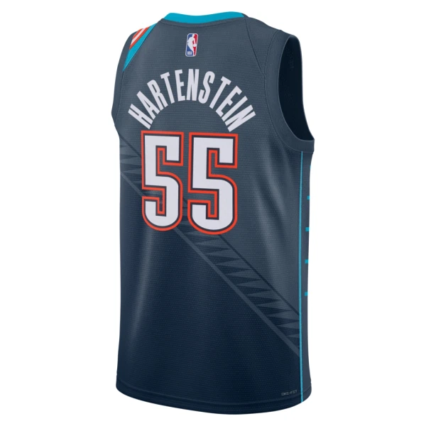 Camiseta Oklahoma City Thunder Isaiah Hartenstein City Edition 2025-26 Negro Swingman para Hombre