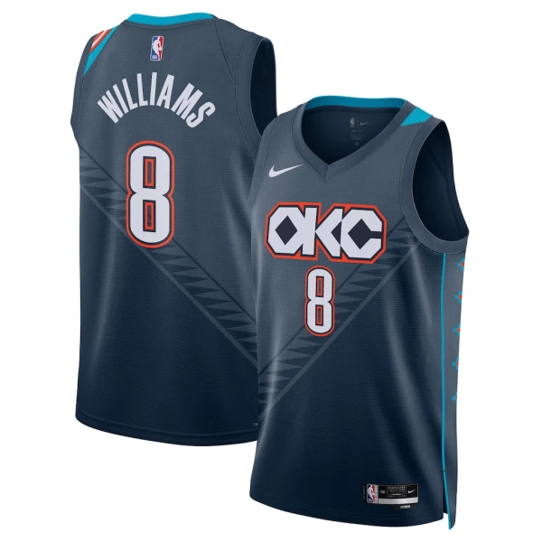 Camiseta Oklahoma City Thunder Jalen Williams City Edition 2025-26 Negro Swingman para Hombre