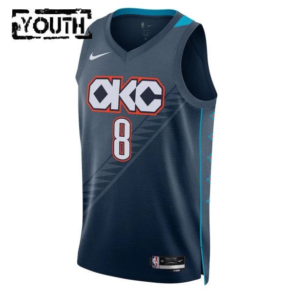 Camiseta Oklahoma City Thunder Jalen Williams City Edition 2025-26 Negro Swingman para Niño