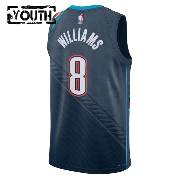 Camiseta Oklahoma City Thunder Jalen Williams City Edition 2025-26 Negro Swingman para Niño