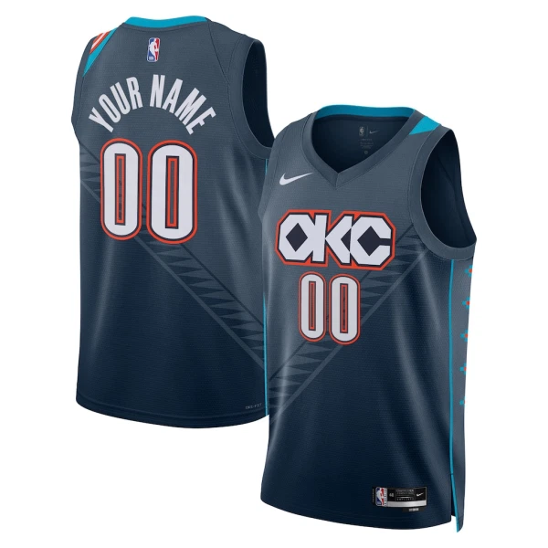 Camiseta Oklahoma City Thunder Personalizada City Edition 2025-26 Negro Swingman para Hombre