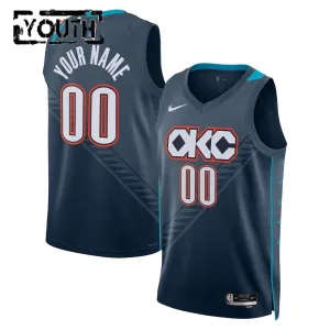 Camiseta Oklahoma City Thunder Personalizada City Edition 2025-26 Negro Swingman para Niño Camiseta Oklahoma City Thunder Personalizada City Edition 2025-26 Negro Swingman para Niño