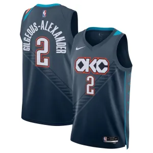Camiseta Oklahoma City Thunder Shai Gilgeous Alexander City Edition 2025-26 Negro Swingman para Hombre Camiseta Oklahoma City Thunder Shai Gilgeous Alexander City Edition 2025-26 Negro Swingman para Hombre