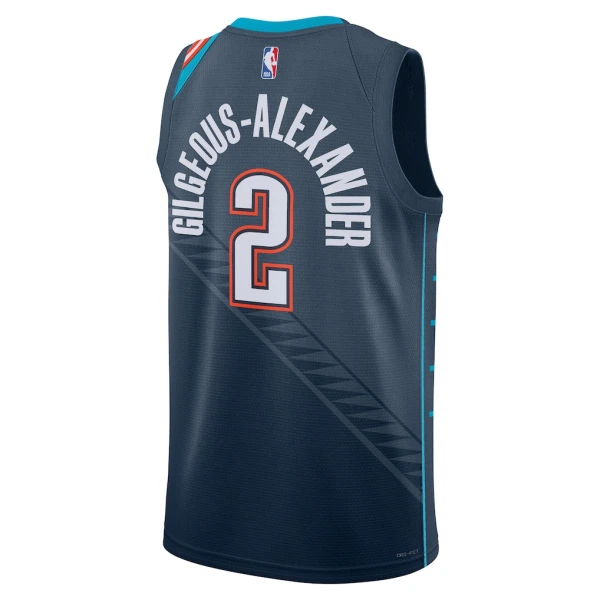 Camiseta Oklahoma City Thunder Shai Gilgeous Alexander City Edition 2025-26 Negro Swingman para Hombre