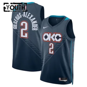 Camiseta Oklahoma City Thunder Shai Gilgeous Alexander City Edition 2025-26 Negro Swingman para Niño Camiseta Oklahoma City Thunder Shai Gilgeous Alexander City Edition 2025-26 Negro Swingman para Niño