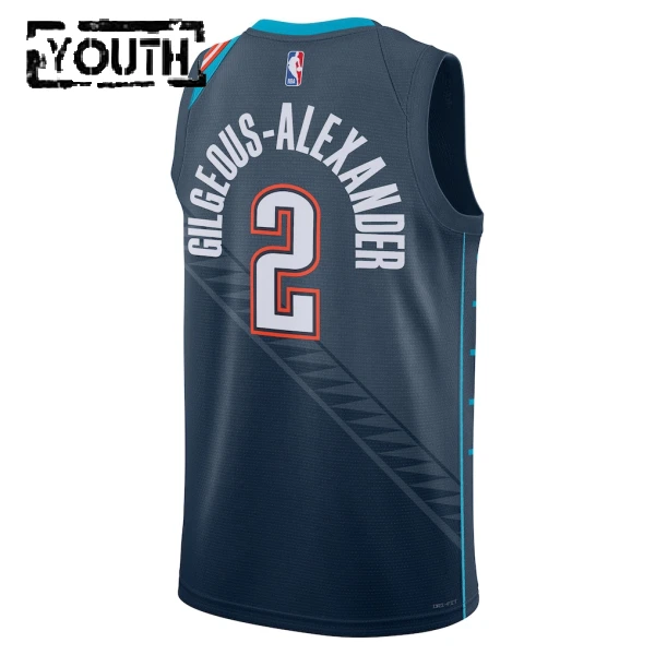 Camiseta Oklahoma City Thunder Shai Gilgeous Alexander City Edition 2025-26 Negro Swingman para Niño