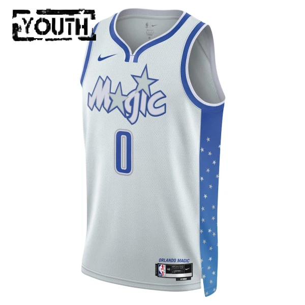 Camiseta Orlando Magic Anthony Black City Edition 2025-26 Blanco Swingman para Niño