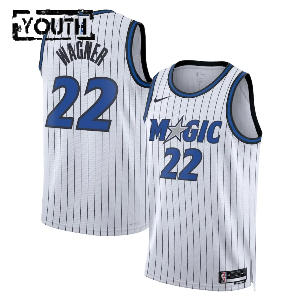Camiseta Orlando Magic Franz Wagner Association Edition 2025-26 Blanco Swingman para Niño Camiseta Orlando Magic Franz Wagner Association Edition 2025-26 Blanco Swingman para Niño
