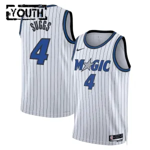 Camiseta Orlando Magic Jalen Suggs Association Edition 2025-26 Blanco Swingman para Niño