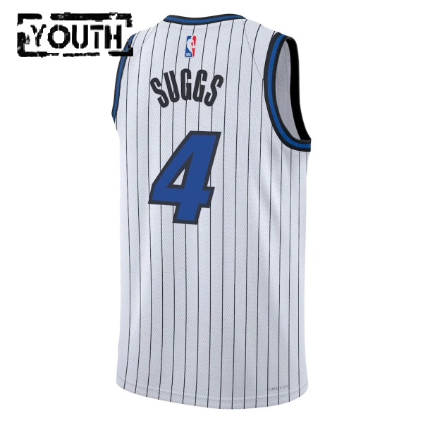 Camiseta Orlando Magic Jalen Suggs Association Edition 2025-26 Blanco Swingman para Niño