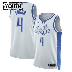 Camiseta Orlando Magic Jalen Suggs City Edition 2025-26 Blanco Swingman para Niño