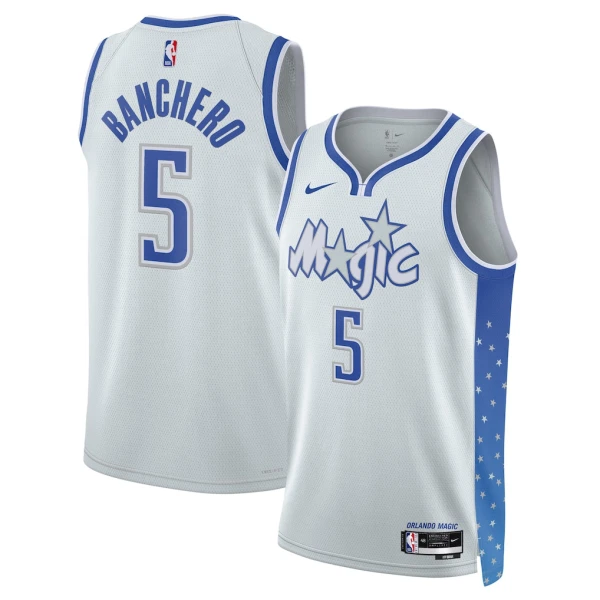 Camiseta Orlando Magic Paolo Banchero City Edition 2025-26 Blanco Swingman para Hombre